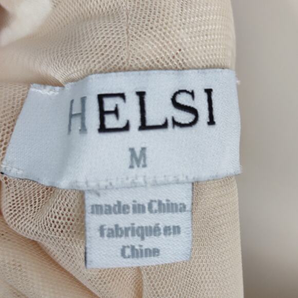 HELSI Christy Scalloped Floral Applique Mini Dress Size Medium - Picture 6 of 15